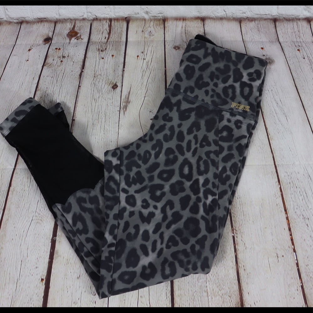 VS PINK Leopard Ultimate Leggings Animal Print - Picture 2 of 7